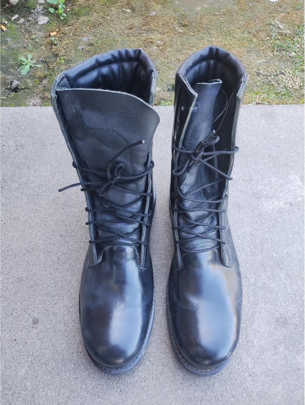 ALL AMERICAN BOOT MFG FIRE FIGHTER BOOTS BLACK LEATHER MEN SZ 11E style 100 - Picture 2 of 6